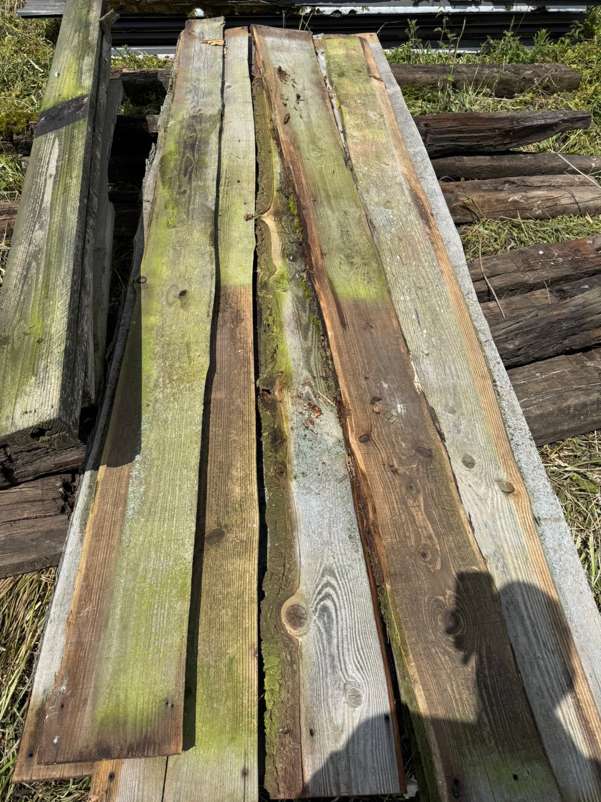 Houten planken, Tuin en Terras, Ophalen, Gebruikt, 250 cm of meer, Planken