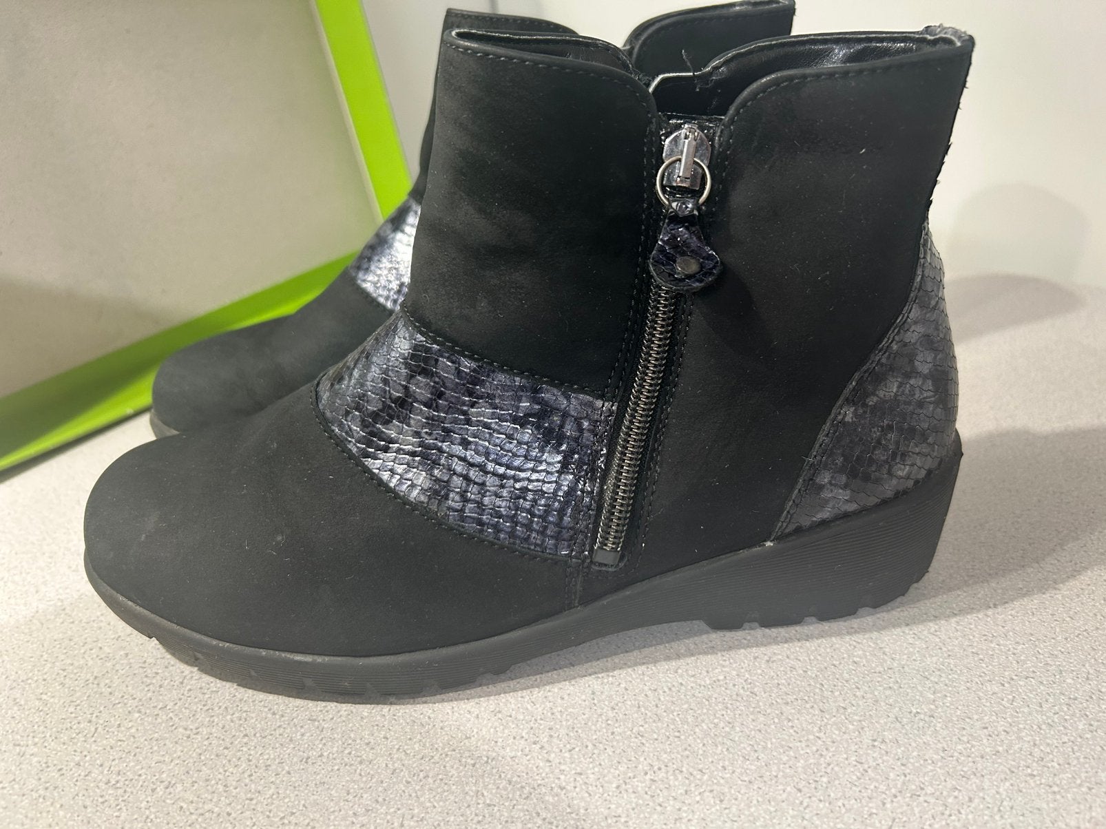 Bottines Waldlaufer, Enlèvement ou Envoi, Boots et Botinnes, Porté, Noir