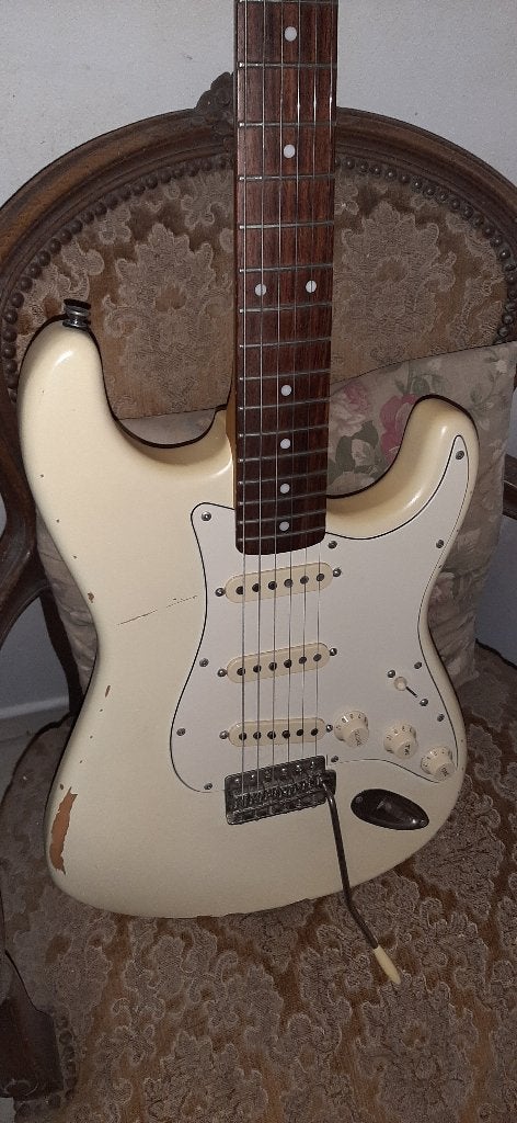 Vintage thomas blug signature, Musique & Instruments, Enlèvement ou Envoi, Utilisé, Solid body, Autres marques