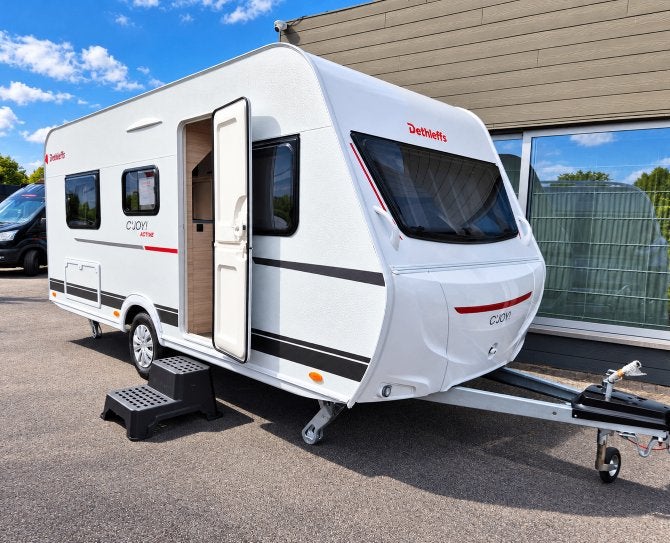 Caravan Dethleffs C’joy 460 LE “Active”, Caravanes & Camping, Entreprise, 5 à 6 mètres, 750 - 1000 kg, 2 lits séparés