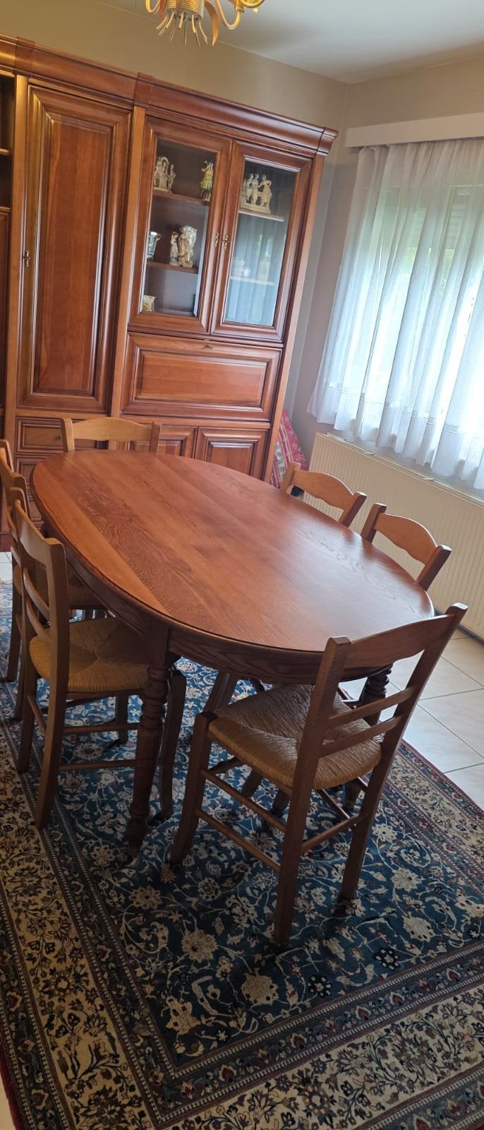 Table de salle à manger en bois massif 180 x 100 cm, Enlèvement