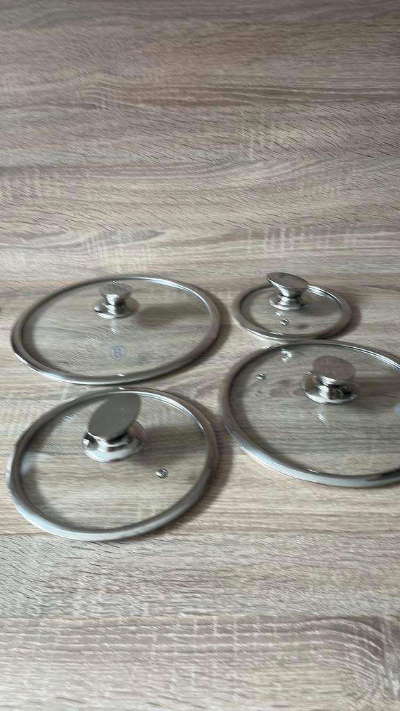 4 glazen deksel, Huis en Inrichting, Ophalen, Zo goed als nieuw