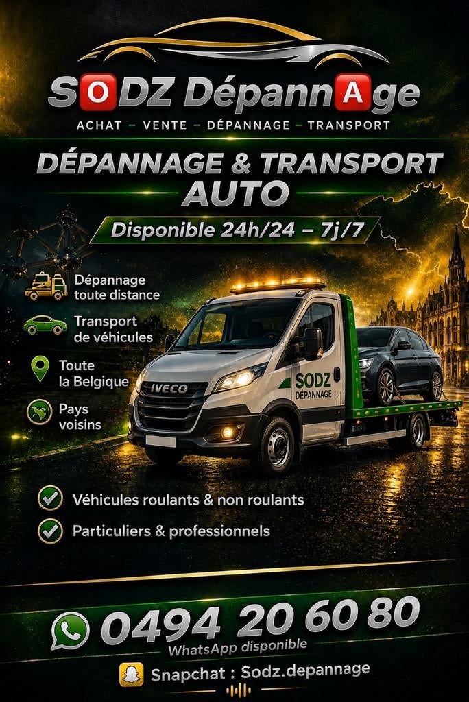 Dépannage et remorquage 24h7j mons, Enlèvement
