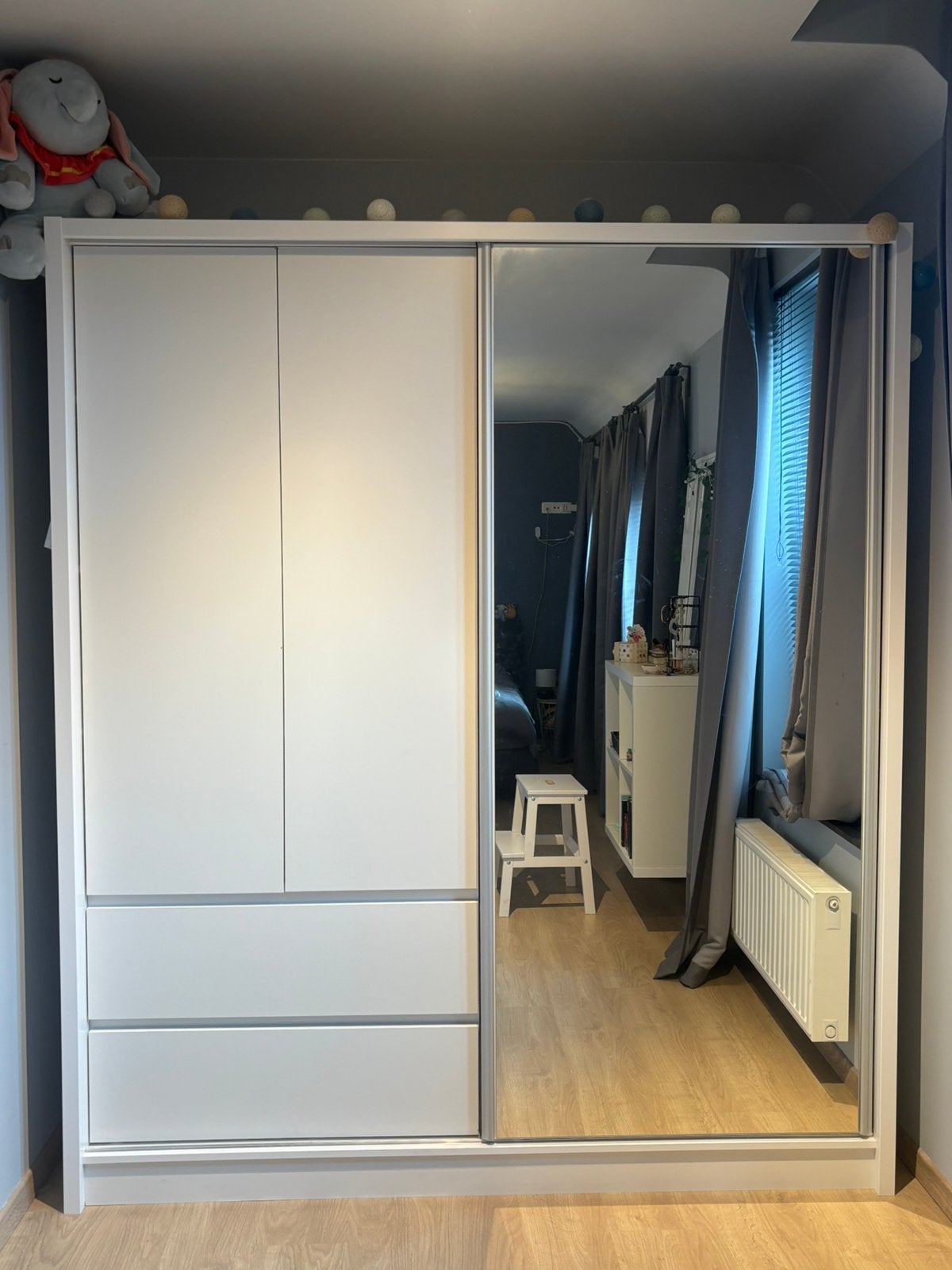 Kledingkast met spiegel, Huis en Inrichting, Ophalen, Gebruikt, 200 cm of meer, 150 tot 200 cm