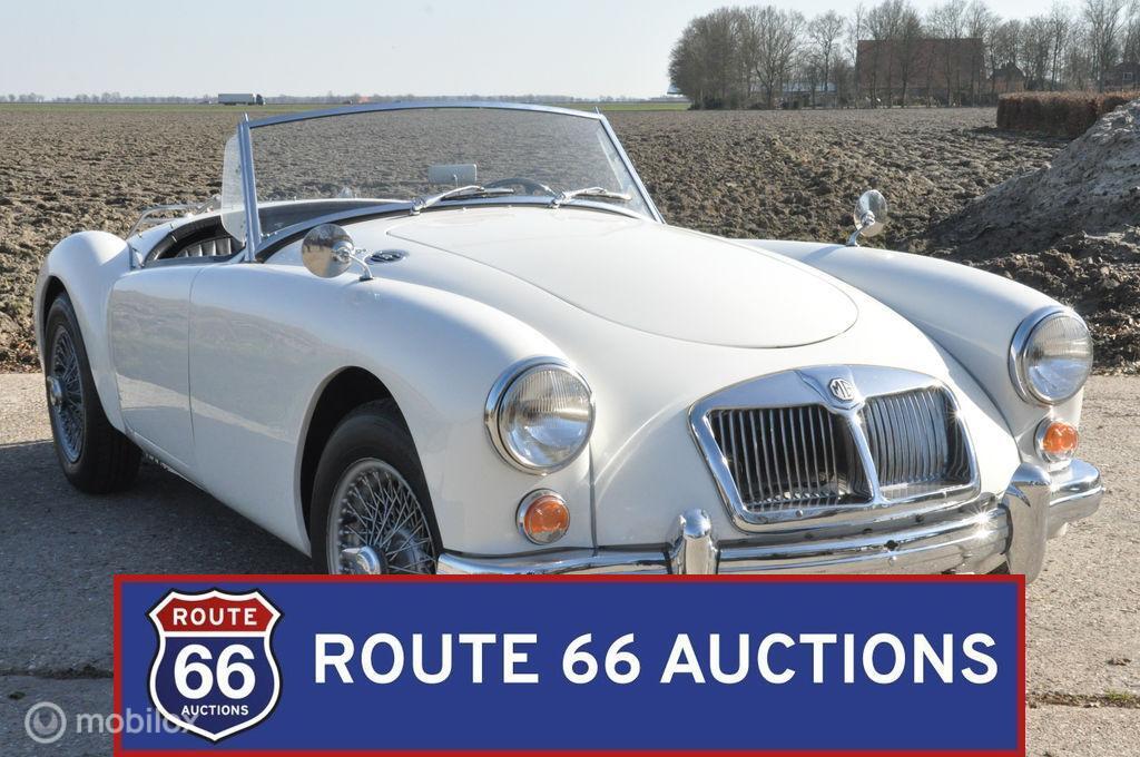 MG MGA 1600 Cabriolet | 1962 | Route 66 Auctions, Zwart, Bedrijf, Handgeschakeld, Overige carrosserie