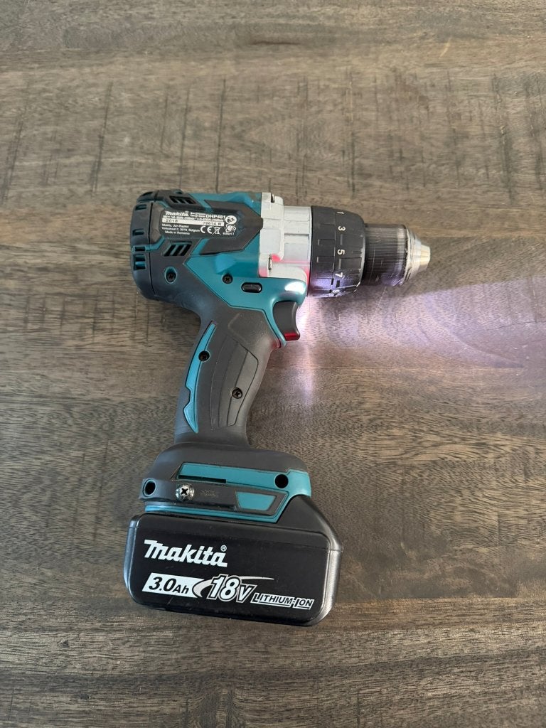 Makita DHP481 schroefmachine - met batterij - Werkt perfect, Doe-het-zelf en Bouw, Gereedschap | Boormachines, Ophalen of Verzenden