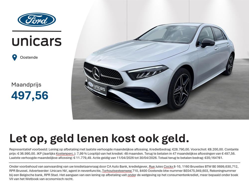 Mercedes-Benz A-klasse A 250 e AMG Line, Stof, Zwart, 16 kWh, Bedrijf