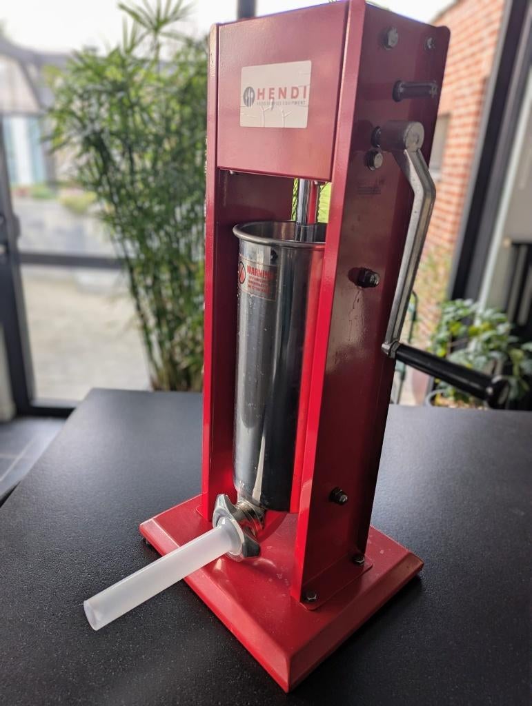 Hendi worstvuller verticaal 5 liter inox, Ophalen of Verzenden, Nieuw zonder verpakking, Bakkerij en Slagerij