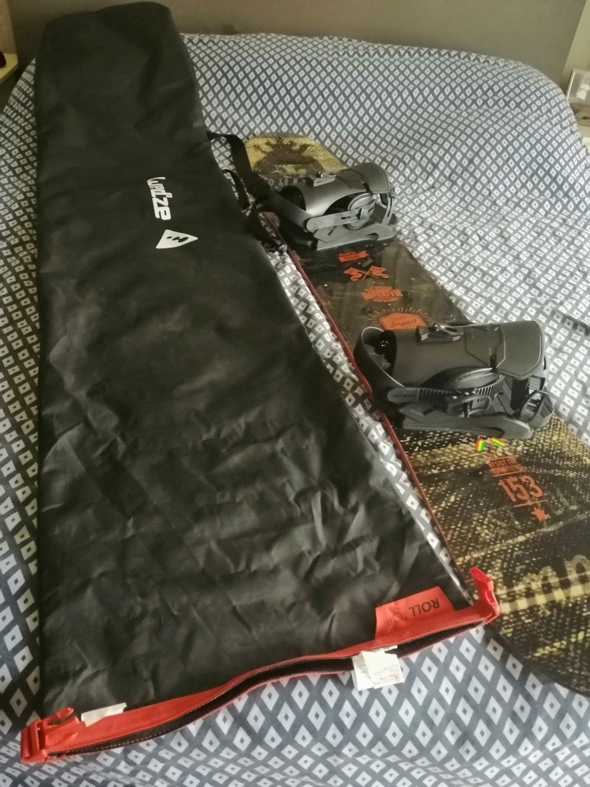 volledige set snowboard  ,3xgebruikt  ,maat 43a44,, Sport en Fitness, Ophalen