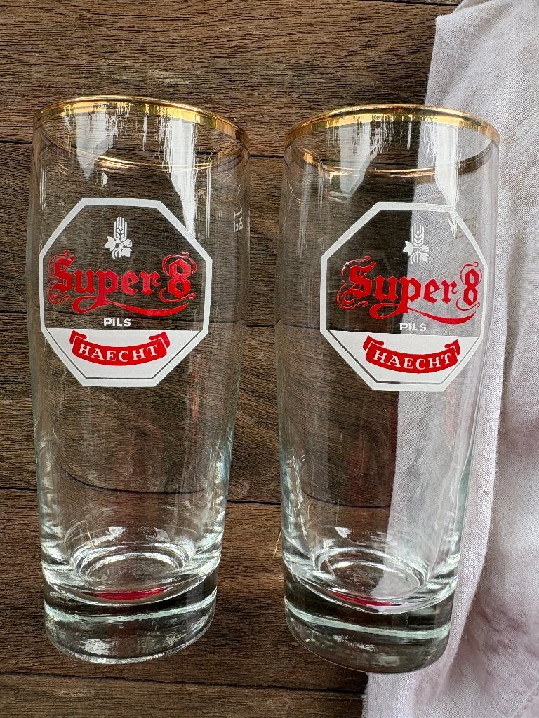 Super 8 Haacht, Verzamelen, Biermerken, Ophalen of Verzenden, Gebruikt, Glas of Glazen, Overige merken