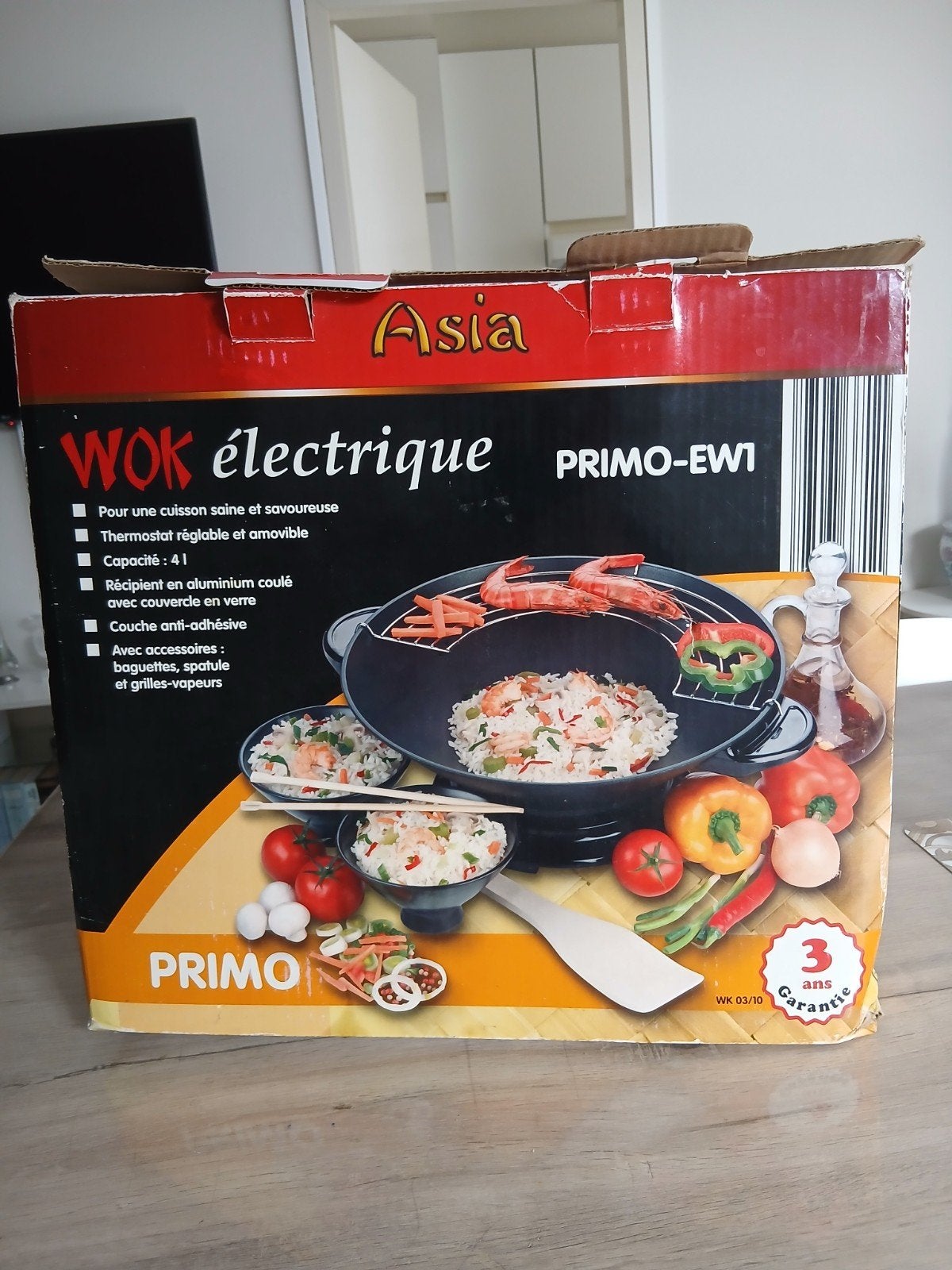 Wok électrique Primo EW1 (4L) - Complet avec accessoires, Enlèvement ou Envoi, Neuf