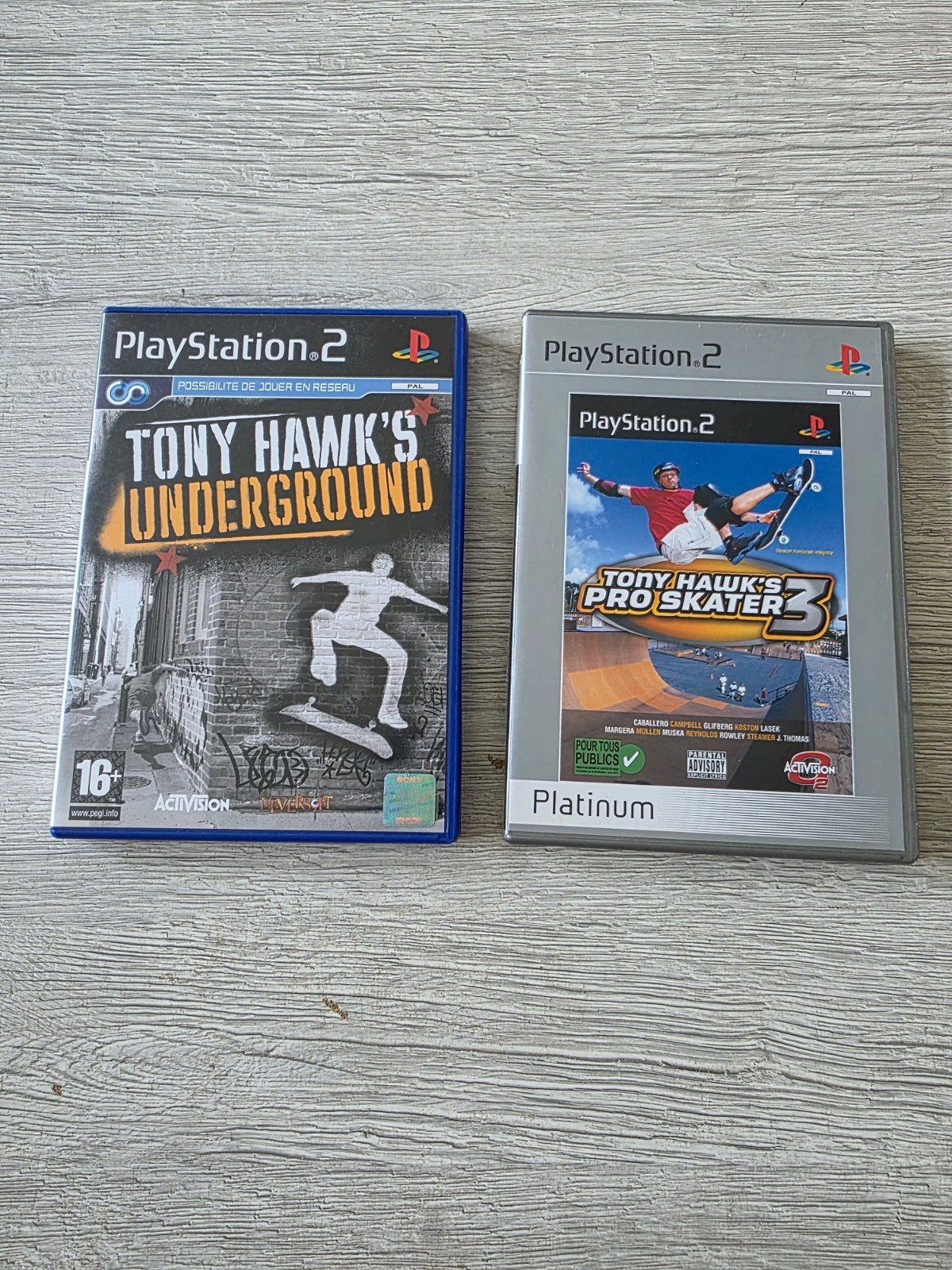 Set van 2 PS2-games van Tony Hawk, Gebruikt, 1 speler, Ophalen of Verzenden, Vanaf 16 jaar