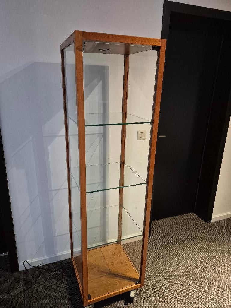 meuble vitrine B&B Italia, 25 à 50 cm, Avec tablette(s), Comme neuf, Verre