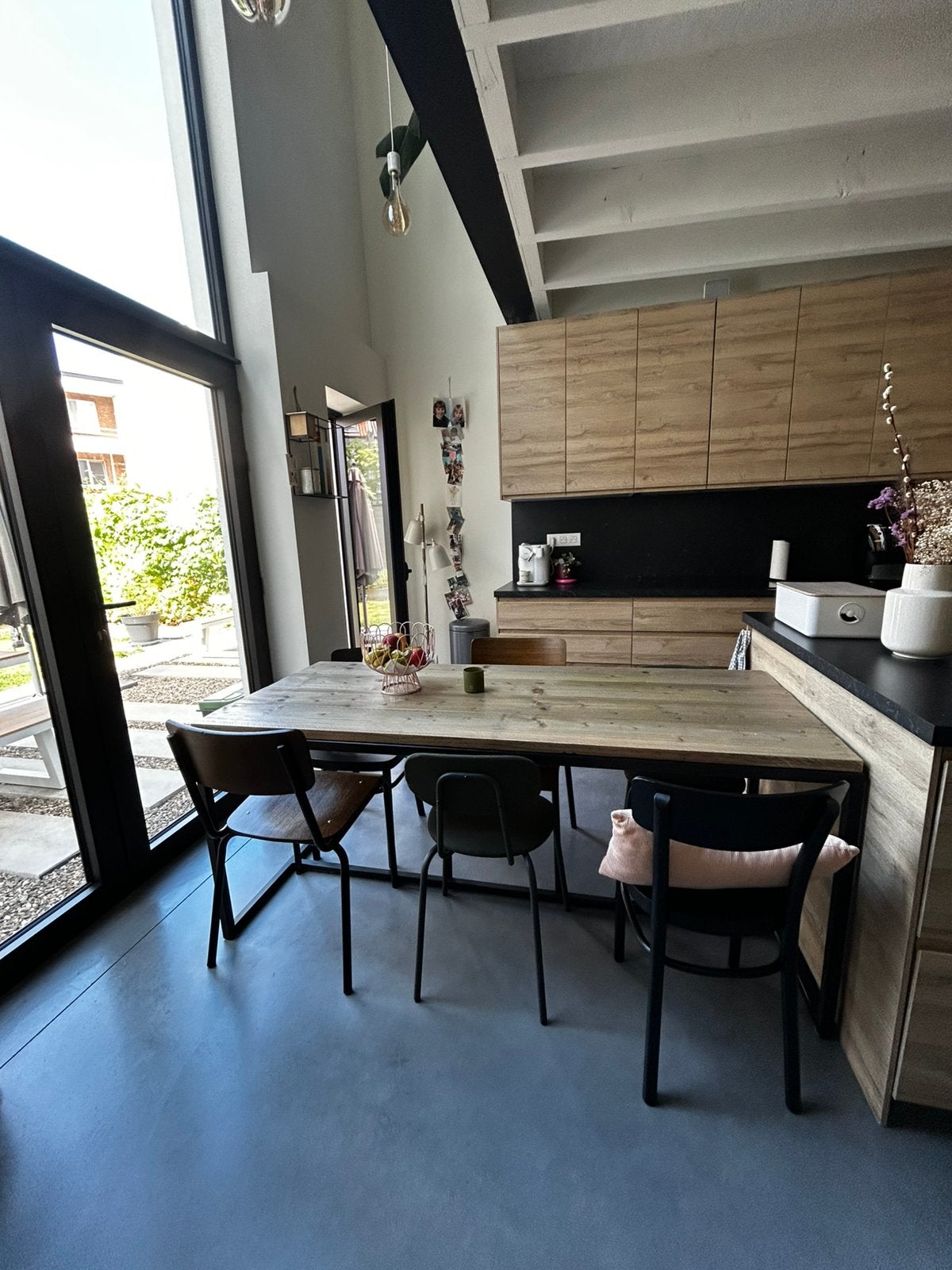 Eettafel met stoelen, Huis en Inrichting, Ophalen, Gebruikt, 150 tot 200 cm, Vijf personen of meer