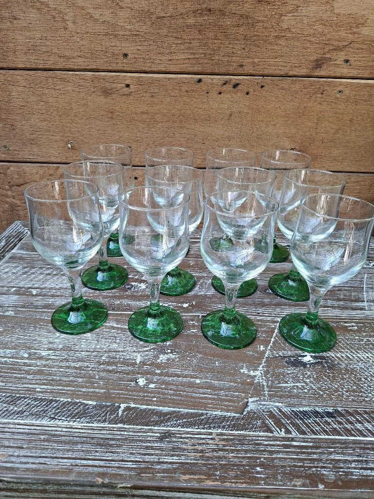 Vintage wijnglazen met gratis vintage dienblad, Ophalen of Verzenden