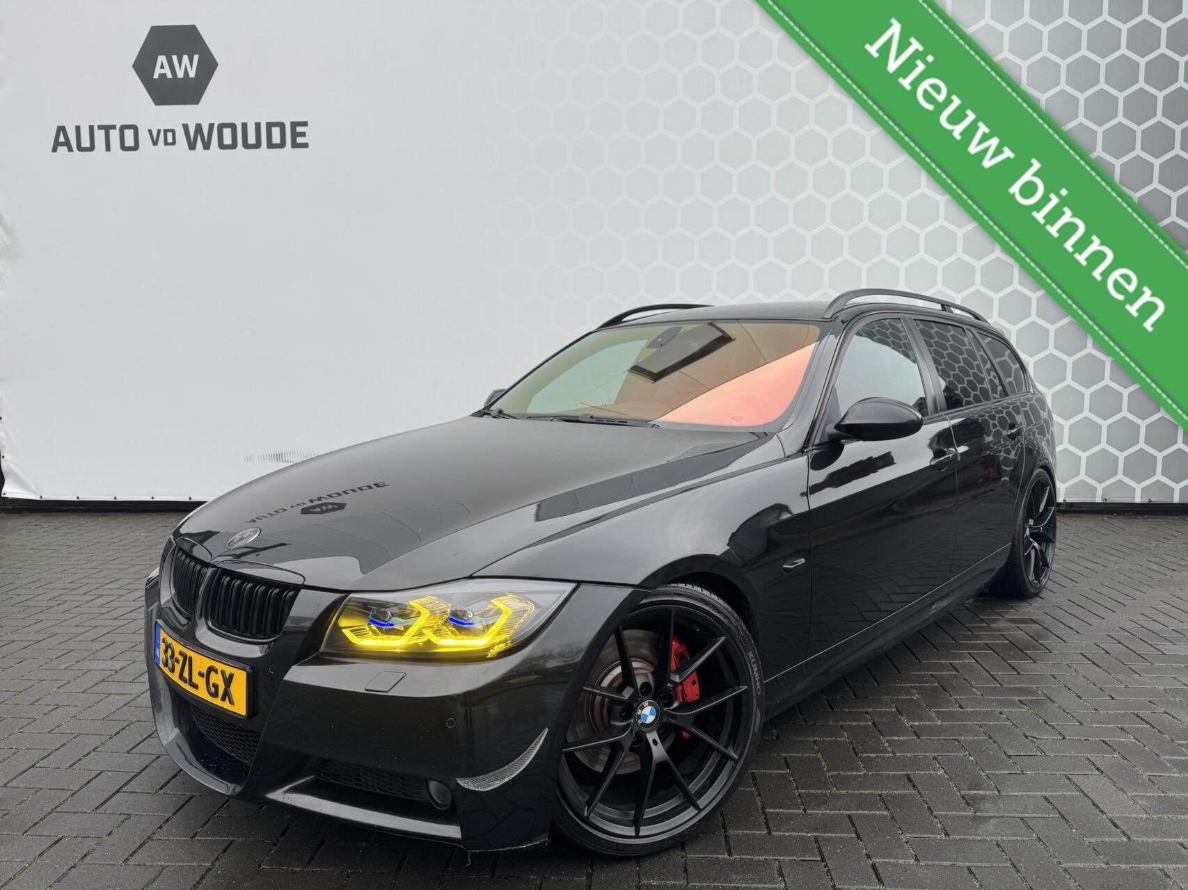 BMW 3-serie Touring 335d High Executive carplay 19 inch, Autos, Cuir, Achat, 1800 kg, Capteur de stationnement