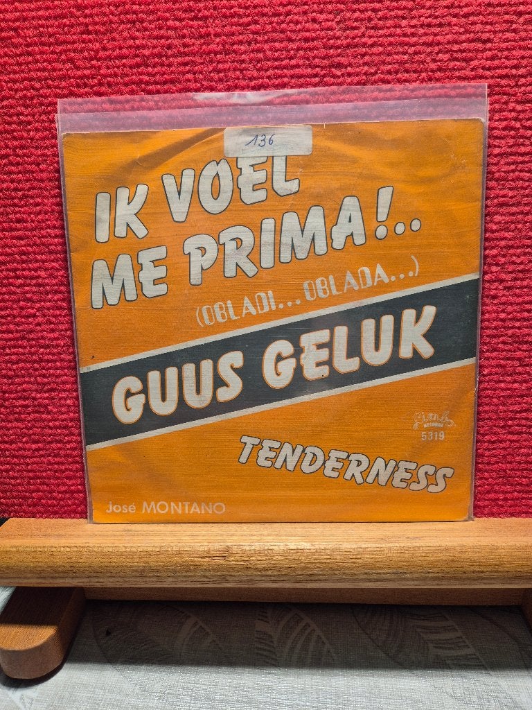 guus geluk & josé montano, Cd's en Dvd's, Vinyl | Nederlandstalig, 7 inch, Ophalen of Verzenden, Beschermende buitenhoes, Gebruikt