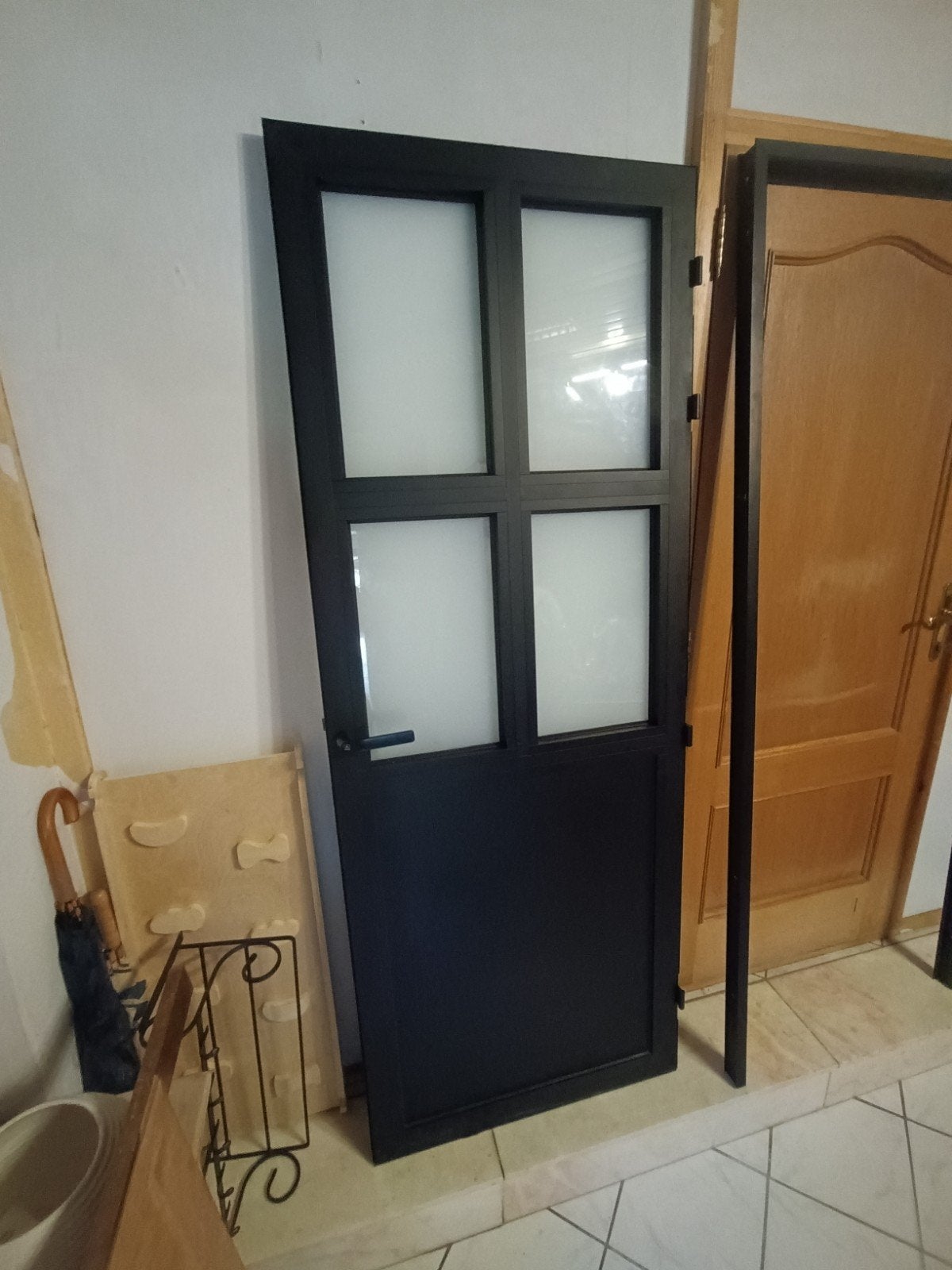 porte avec chambranles intérieur, Bricolage & Construction, 75 à 150 cm, Aluminium, Comme neuf, Enlèvement