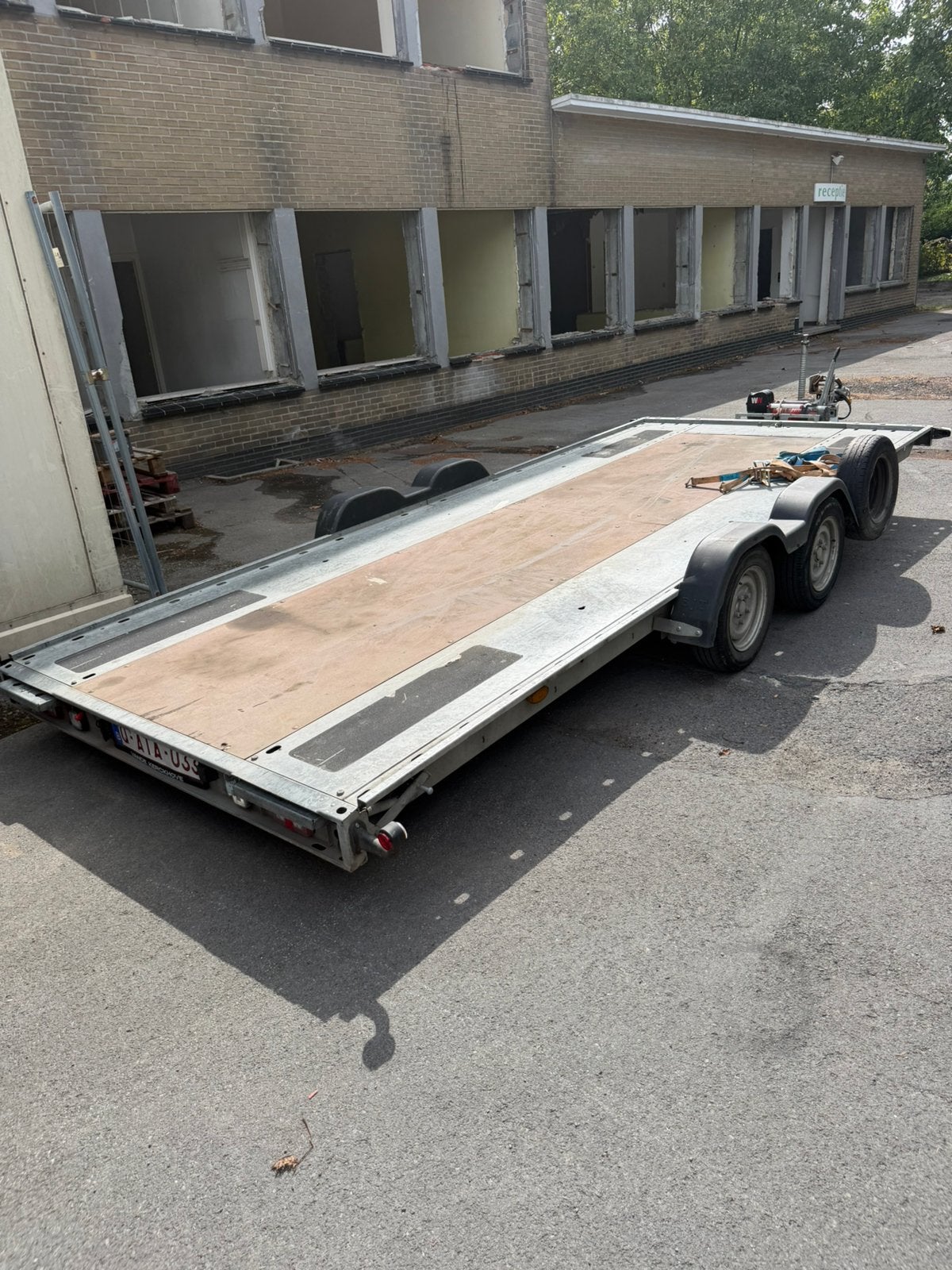 Autotrailer brain james lage lange met winche, Ophalen, Gebruikt