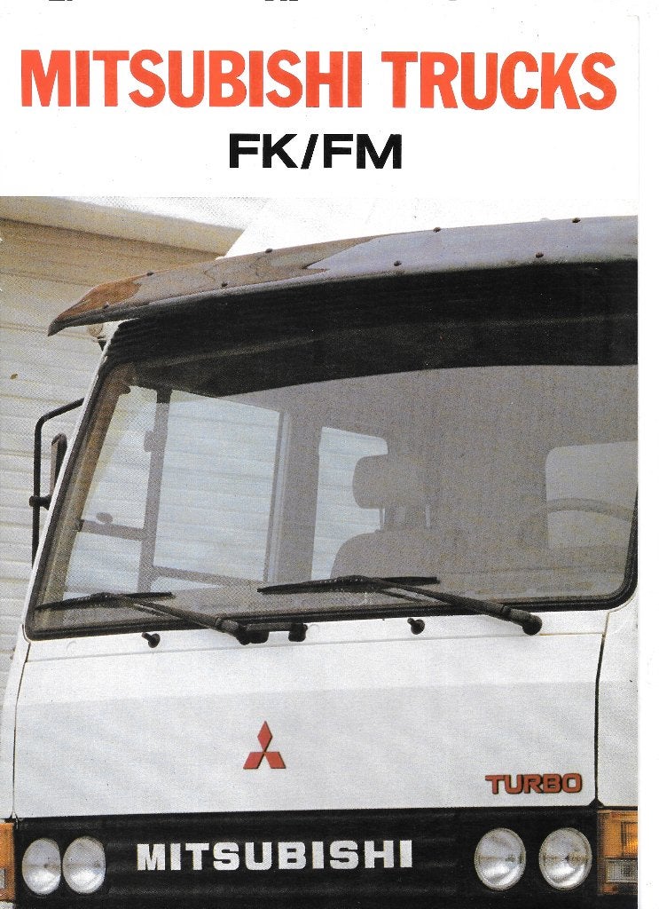 MITSUBISHI FK/FM,  1987, Boeken, Auto's | Folders en Tijdschriften, Ophalen of Verzenden, Zo goed als nieuw, Mitsubishi