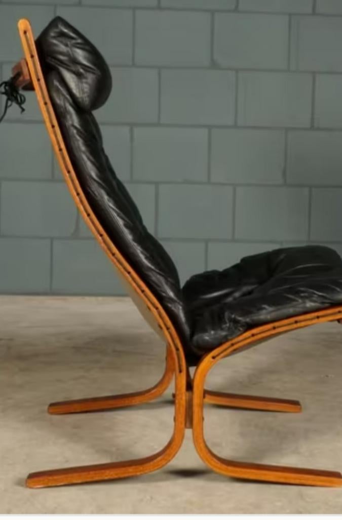 Westnofa Noorse ontwerp stoel, Ophalen, Leer