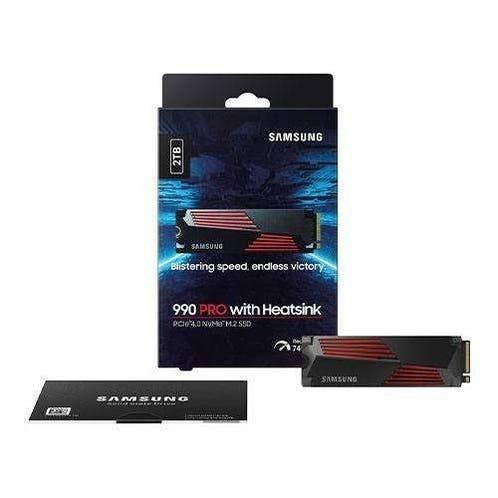 SAMSUNG 2TB 990 PRO HEATSINK compatible PS5, Computers en Software, Harde schijven, Intern, 2TB, SSD, Ophalen of Verzenden