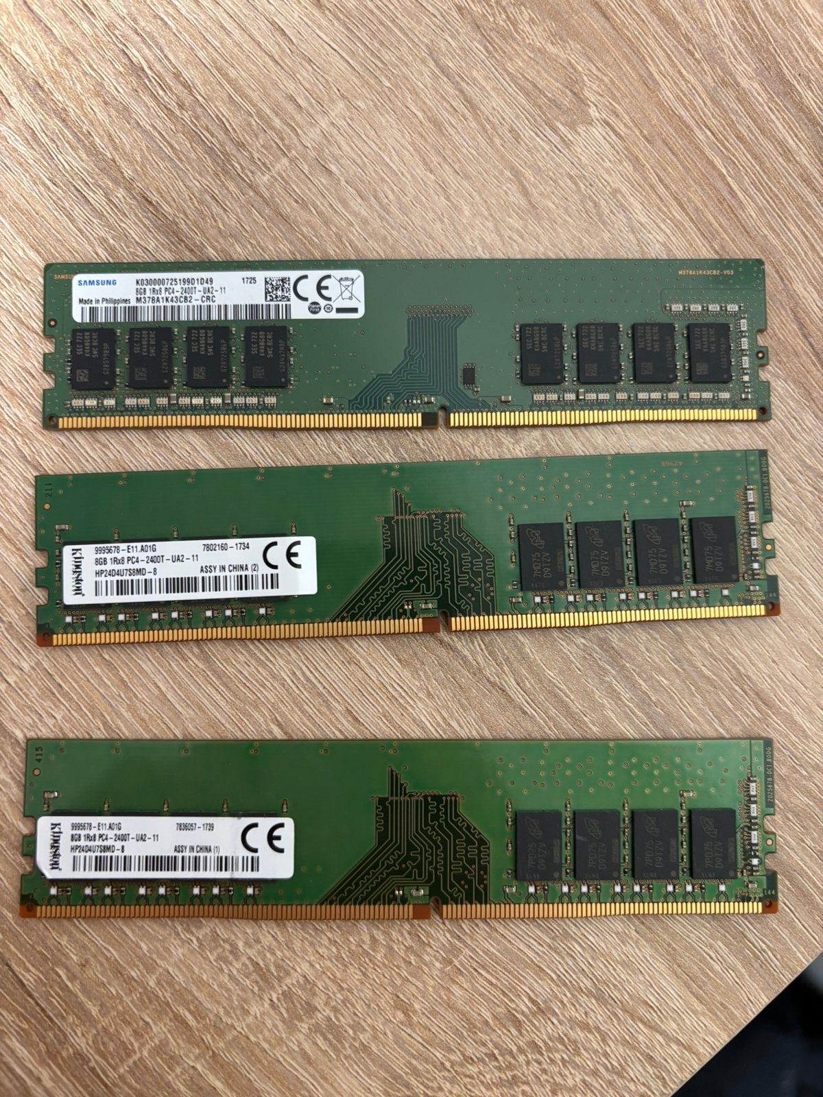 1-samsung ddr4. 8go 2666MHz. 2-3-Kingston 8 Go DDR4. 2400MHz, Informatique & Logiciels, Enlèvement, Comme neuf, DDR4