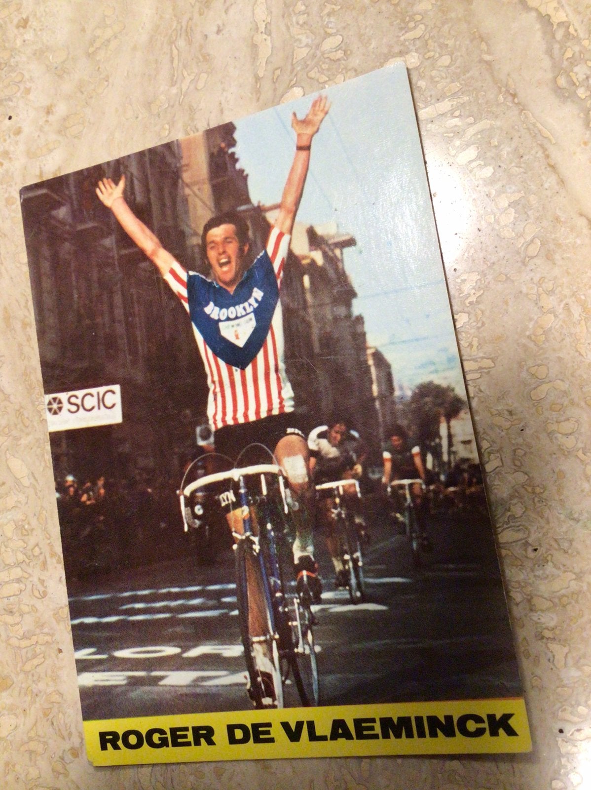 Wielerkaart team gios brooklyn roger de vlaeminck, Ophalen of Verzenden, Zo goed als nieuw
