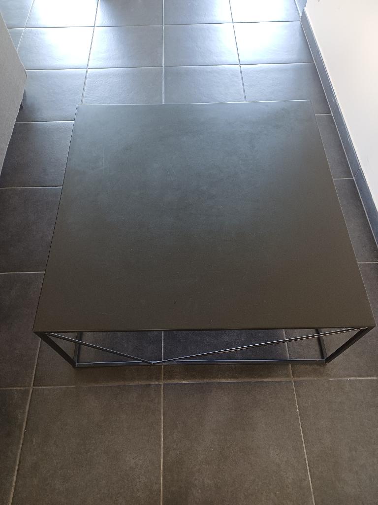 Table noire salon 90x90x40 - Maison du Monde, Moins de 50 cm, 50 à 100 cm, Enlèvement, 50 à 100 cm