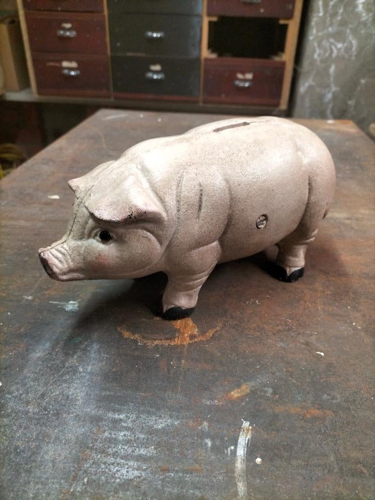 Gietijzeren Spaarvarken, Antiek en Kunst, Ophalen of Verzenden