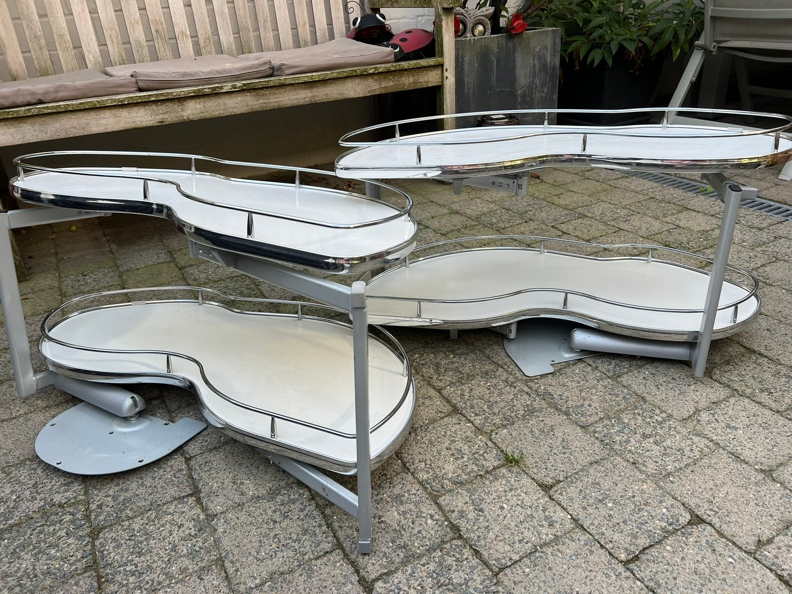 Hoekelementen keukenkast, peanuts, Huis en Inrichting, Ophalen, Gebruikt, Wit