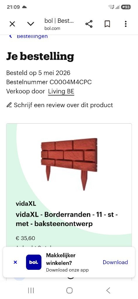 Border randen vida xl, Ophalen, Nieuw, Kunststof, Sierhekwerk