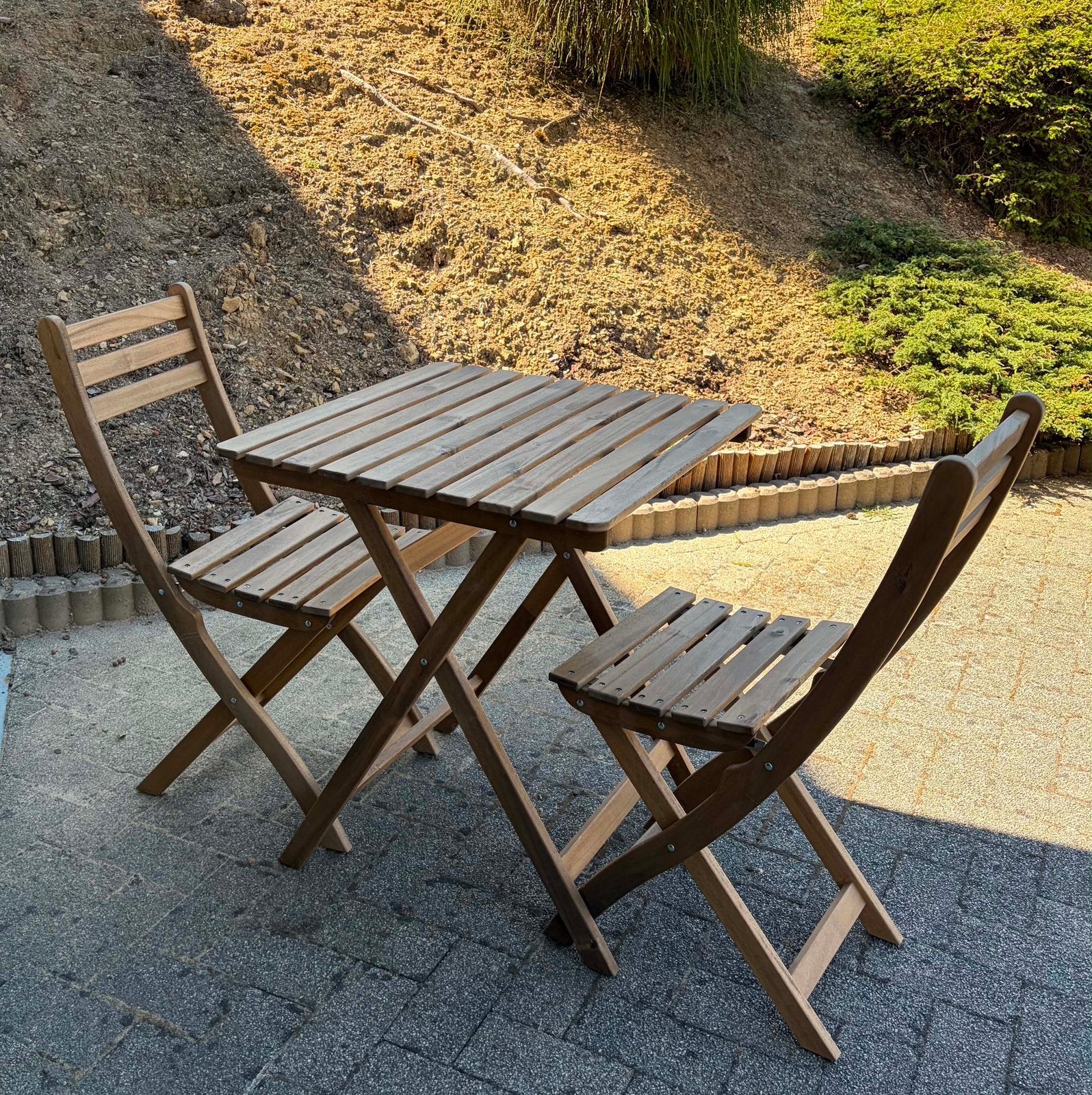 Ensemble table et 2 chaises extérieures, Enlèvement, Neuf