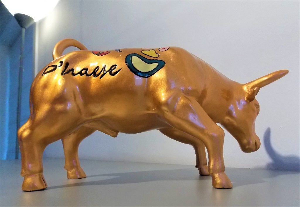 Sculptuur Stier van Hannes D'Haese, Antiek en Kunst, Ophalen of Verzenden