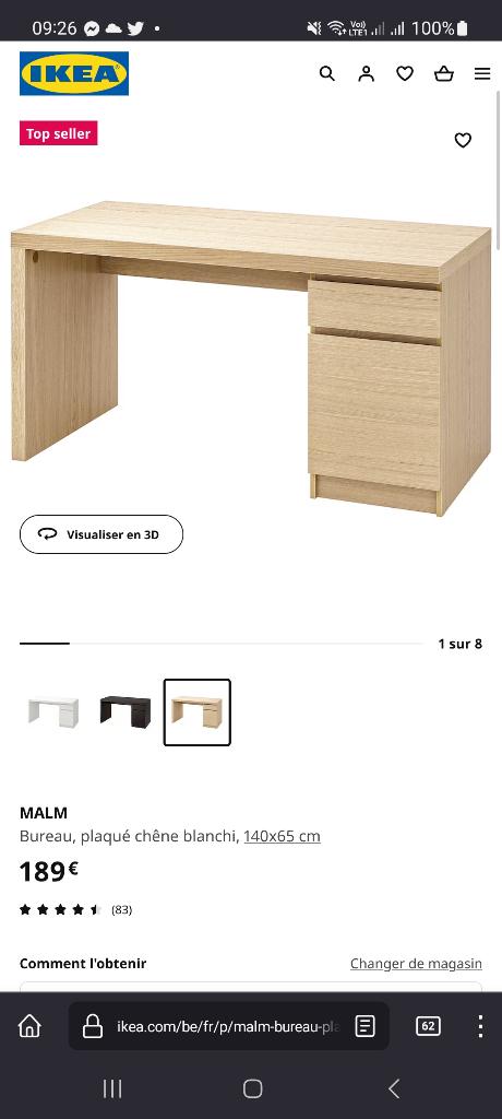 Bureau IKEA, Ophalen, Gebruikt
