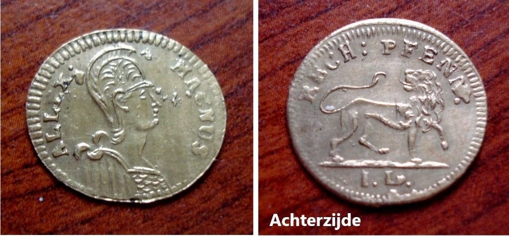 Nürenbergse rekenpenning met Alexander de Grote, Verzenden, Overige materialen