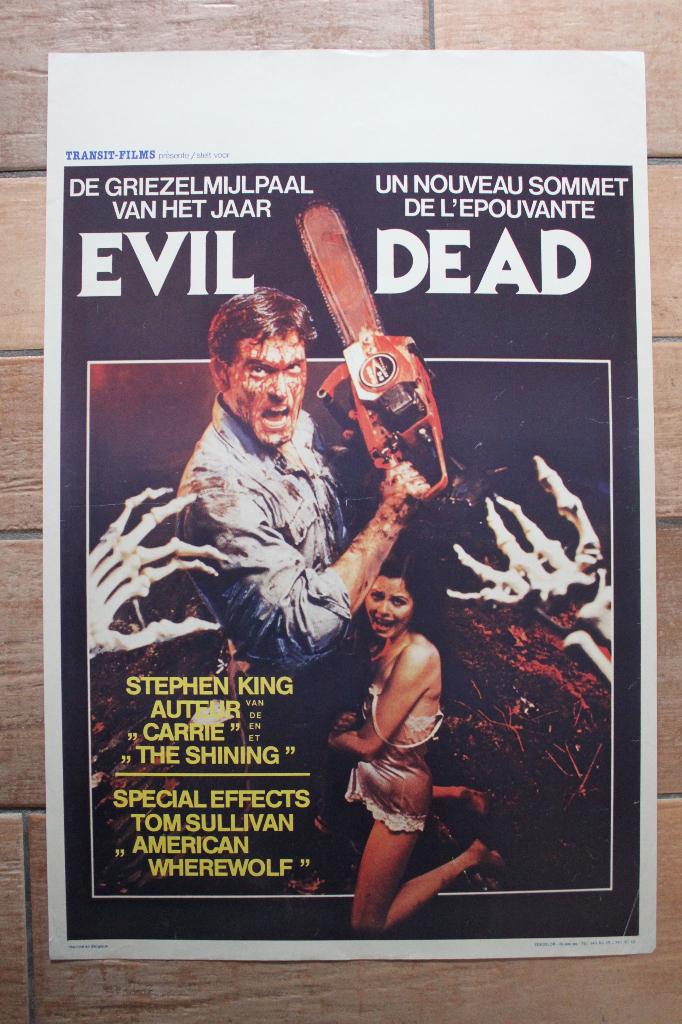 filmaffiche Evil Dead 1981 filmposter, Verzamelen, Rechthoekig Staand, Ophalen of Verzenden, Zo goed als nieuw, A1 t/m A3