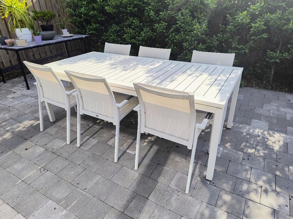 Mooie tuinset, Ophalen, Gebruikt, Aluminium, 8 zitplaatsen