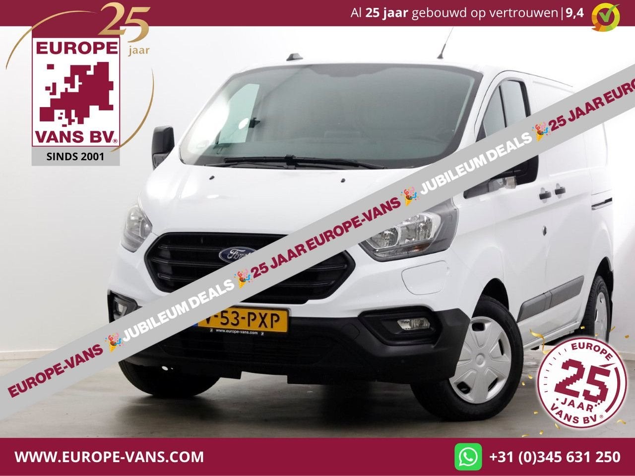 Ford Transit Custom 340 1.0 EcoBoost L1H1 Automaat PHEV Plug, Auto's, Bestelwagens en Lichte vracht, Automaat, Wit, Bedrijf, Hybride Elektrisch/Benzine