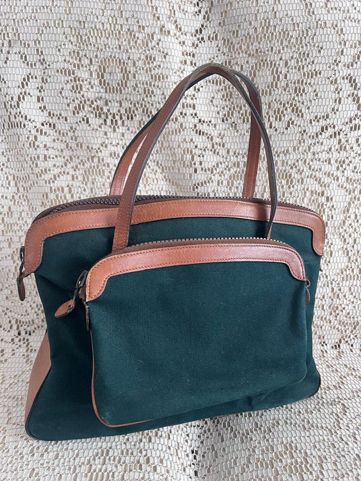 Sac DELVAUX vintage toule et cuir, Bijoux, Sacs & Beauté, Enlèvement ou Envoi, Comme neuf