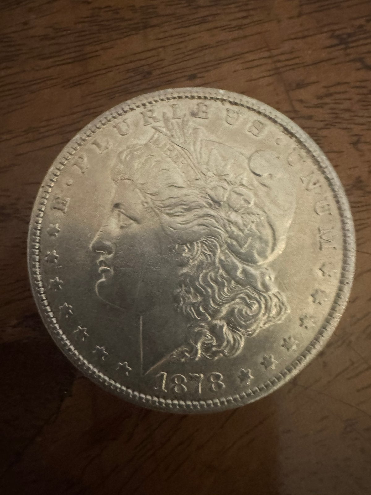 Morgan dollar 1878 8tf, Ophalen of Verzenden, Zilver