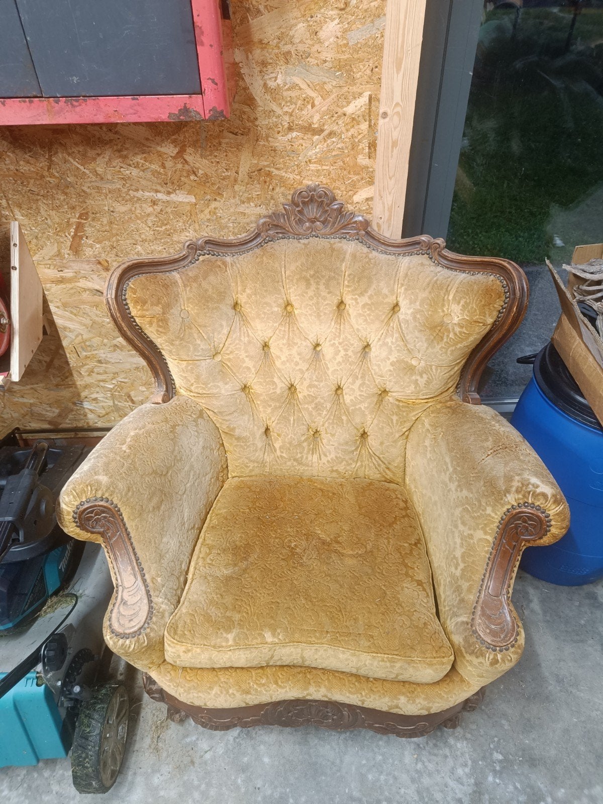 barok fauteuil, Ophalen