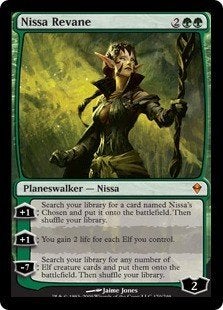 Nissa Revane - ZEN - MTG - BIJNA EX, Hobby en Vrije tijd, Ophalen of Verzenden