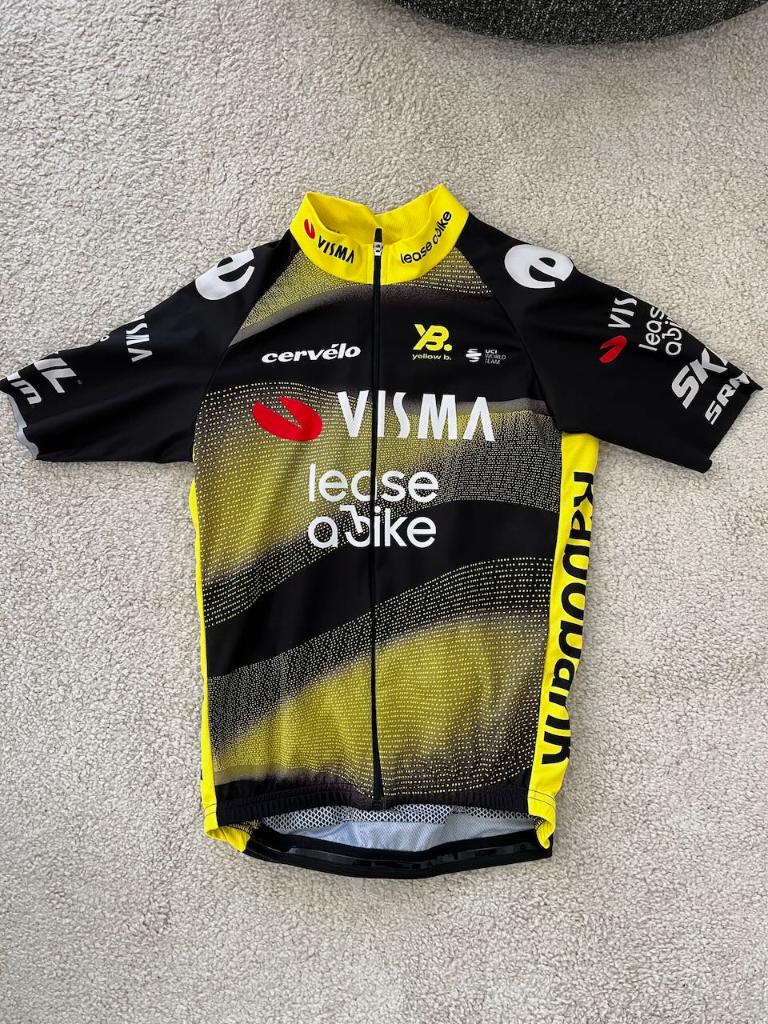 TEAM VISMA LEASE A BIKE fietsshirt Tour de France 2025, Ophalen of Verzenden, Zo goed als nieuw, Kinderen, Bovenkleding