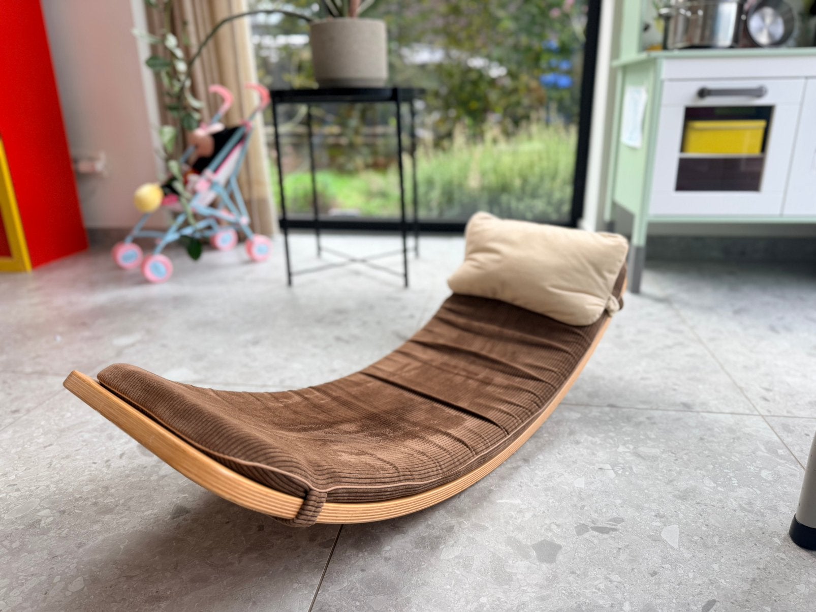 Wobbel original met mooi bruin ligkussen, Ophalen, Zo goed als nieuw