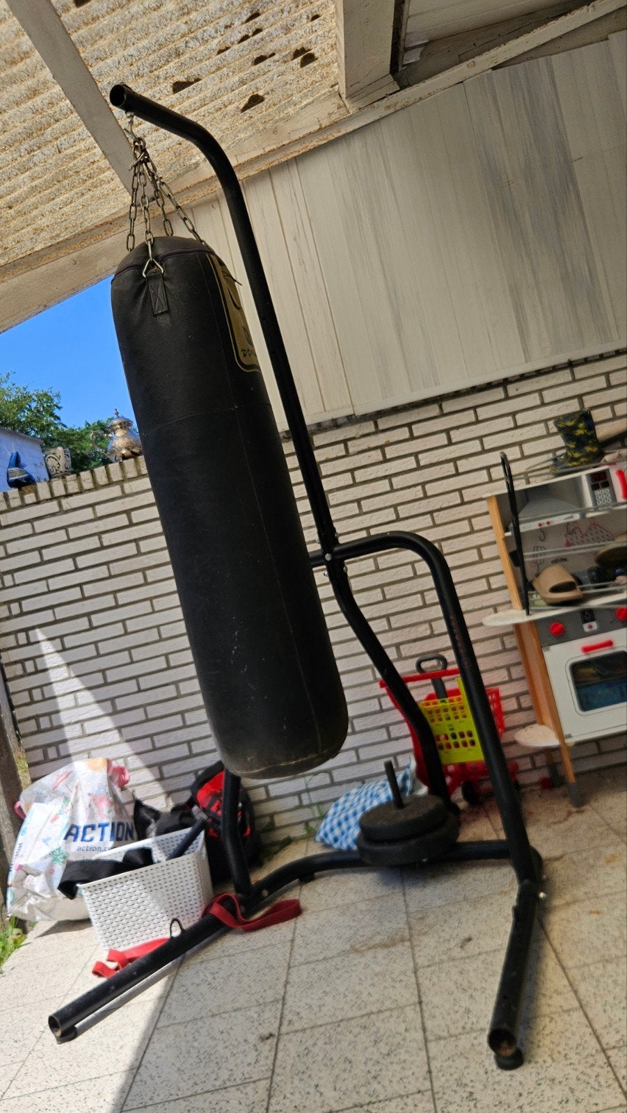 Te koop: stevige bokszakstandaard, Sport en Fitness, Boksen, Ophalen, Bokszak