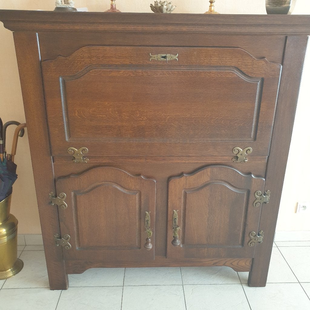 massief eiken kast, 25 à 50 cm, Comme neuf, 100 à 150 cm, Enlèvement