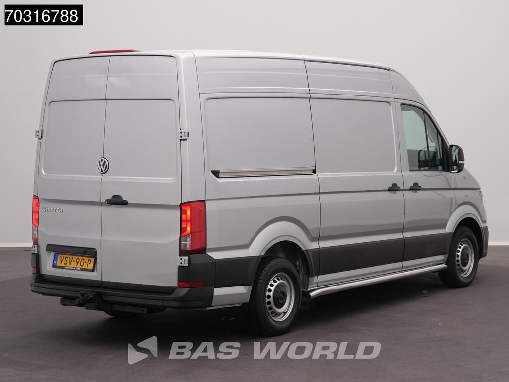 Volkswagen Crafter 140pk L3H3 Trekhaak Navi Airco Cruise Par, Auto's, Stof, Gebruikt, Euro 6, 4 cilinders
