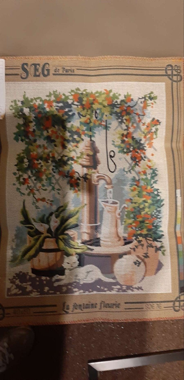 borduurdoek waterpomp, Hobby en Vrije tijd, Ophalen