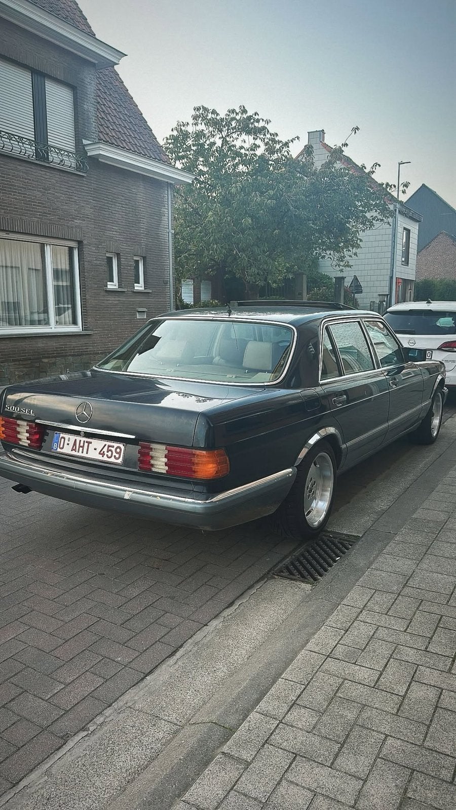Mercedes Sel 500 w126, Auto's, Automaat, Blauw, Leder, Bruin